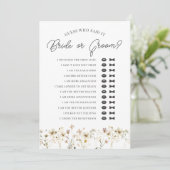 Waterverf Wildflower Guess bruid of bruidegom Kaar Kaart (Staand voorkant)