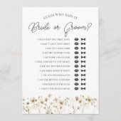 Waterverf Wildflower Guess bruid of bruidegom Kaar Kaart (Voorkant)