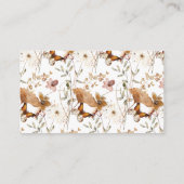 Waterverf Wildflower Herfst Baby shower luier Informatiekaartje (Achterkant)