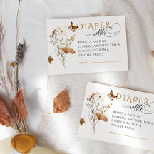 Waterverf Wildflower Herfst Baby shower luier