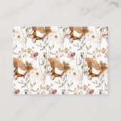 Waterverf Wildflower Herfst Baby shower luier Informatiekaartje (Achterkant)