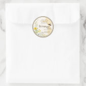 Waterverf Wildflower Honingraat Bee Honey Label (Tas)