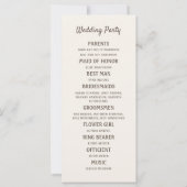 Waterverf Wildflower huwelijksprogramma (Achterkant)