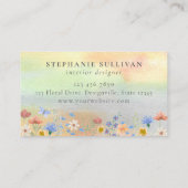 Waterverf Wildflower Interieurontwerper Visitekaartje (Achterkant)