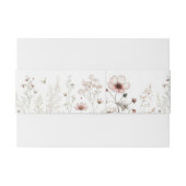waterverf Wildflower Invitation Belly Band Uitnodigingen Wikkel (Achterkant Voorbeeld)