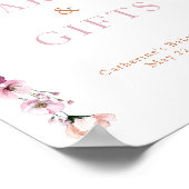 Waterverf Wildflower Kaarten en geschenken teken – Poster (Hoek)