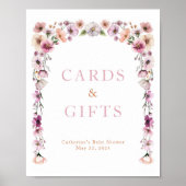 Waterverf Wildflower Kaarten en geschenken teken – Poster (Voorkant)