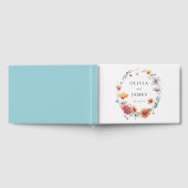 Waterverf Wildflower Krans Bloemen Bruiloft Gastenboek (Volledig)