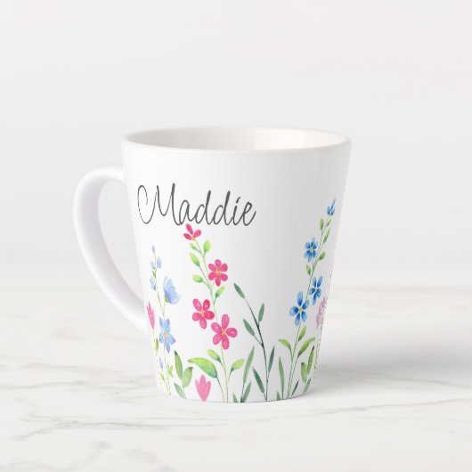 Waterverf Wildflower Latte Mok (Linkerhoek)