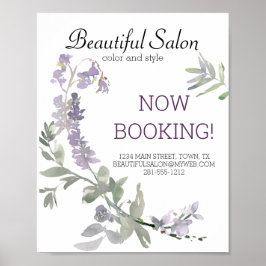 Waterverf Wildflower Lavender Floral Business Poster