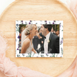 Waterverf Wildflower Lavender Floral net getrouwd