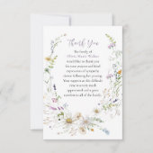 Waterverf Wildflower Lavender Funeral Bedankt (Voorkant)