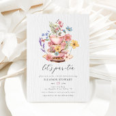 Waterverf Wildflower Lets Partea Vrijgezellenfeest Kaart