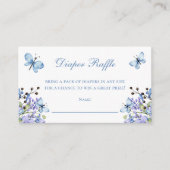 Waterverf Wildflower Luier Raffle Baby shower Informatiekaartje (Voorkant)