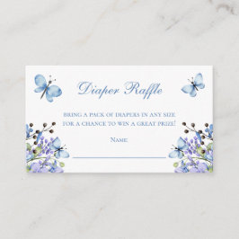 Waterverf Wildflower Luier Raffle Baby shower Informatiekaartje