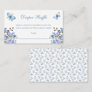 Waterverf Wildflower Luier Raffle Baby shower Informatiekaartje
