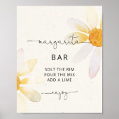 Waterverf wildflower margarita Bar Poster (Voorkant)