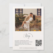 Waterverf Wildflower Mason Jar rustieke bruiloft Kaart (Achterkant)