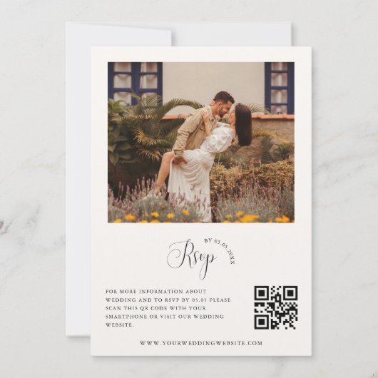 Waterverf Wildflower Mason Jar rustieke bruiloft Kaart (Achterkant)