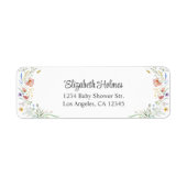 Waterverf Wildflower Meadow Baby shower Adres Etiket (Voorkant)