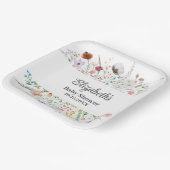 Waterverf Wildflower Meadow Baby shower Papieren Bordje (Gebogen)