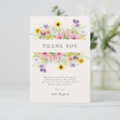 Waterverf Wildflower Meadow Bedankkaart (Staand voorkant)