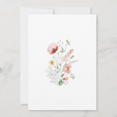 Waterverf Wildflower Meadow Bruiloft Uitnodiging (Achterkant)