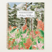 Waterverf Wildflower Meadow Floral Maandelijks 202 Planner (Voorkant)