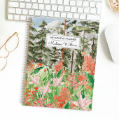 Waterverf Wildflower Meadow Floral Maandelijks 202 Planner