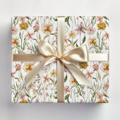 Waterverf Wildflower Meadow Floral Pattern Cadeaupapier