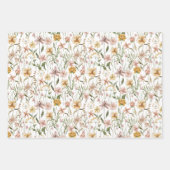 Waterverf Wildflower Meadow Floral Pattern Inpakpapier Vel (Voorkant)