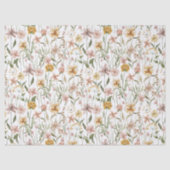 Waterverf Wildflower Meadow Floral Pattern Tissuepapier (Voorkant)