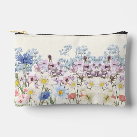 Waterverf Wildflower Meadow Floral Pouch Etui (Voorkant)