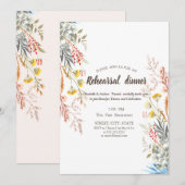 Waterverf Wildflower Meadow Gedroogd Kaart (Voorkant / Achterkant)