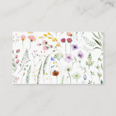 Waterverf Wildflower Meadow Luier Raffle Informatiekaartje (Achterkant)