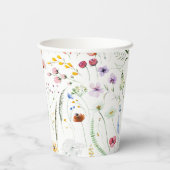 Waterverf Wildflower Meadow Papieren beker (Achterkant)
