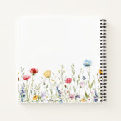 Waterverf Wildflower Meadow Wedding Guest Book Notitieboek (Achterkant)