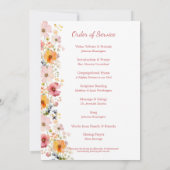 Waterverf Wildflower Memorial Service Programma (Achterkant)