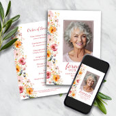 Waterverf Wildflower Memorial Service Programma