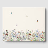 Waterverf Wildflower Memorial viering van het leve Gastenboek (Achterkant)