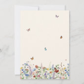 Waterverf Wildflower Memorial viering van het leve Kaart (Achterkant)