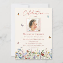 Waterverf Wildflower Memorial viering van het leve