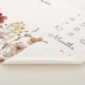 Waterverf  Wildflower Milestone Baby Sherpa Deken (3/4)