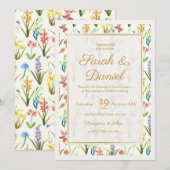 Waterverf Wildflower Millefleur Kaart (Voorkant / Achterkant)