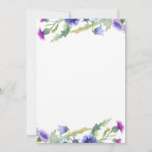 Waterverf wildflower Moederdag Brunch Kaart (Achterkant)