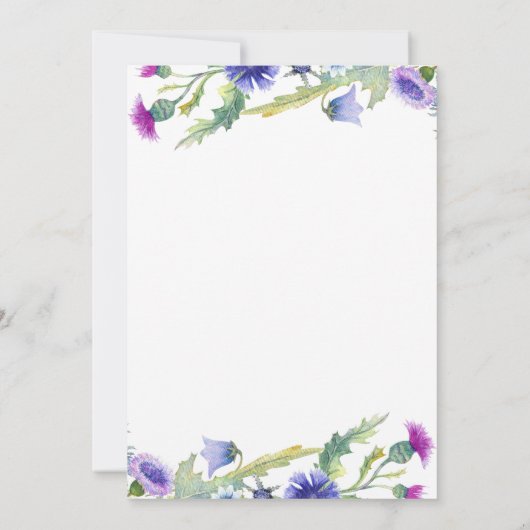 Waterverf wildflower Moederdag Brunch Kaart (Achterkant)