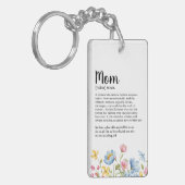 Waterverf Wildflower Mom Definitie Sleutelhanger (Voorkant Links)