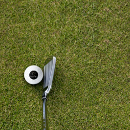 Waterverf wildflower monogram S wit rood zwart Golfballen