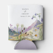 Waterverf Wildflower Mountain bruiloft gunst Blikjeskoeler (Achterkant)