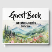 Waterverf Wildflower Mountain Gastenboek (Voorkant)